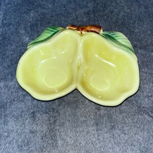 Vintage Belmar of California Pottery Perfect Pair Pear Double Spoon  Rest.